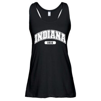 Indiana Collegiate Style 1816 Ladies Essential Flowy Tank