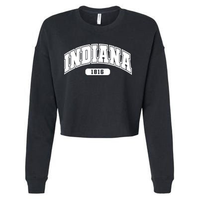 Indiana Collegiate Style 1816 Cropped Pullover Crew