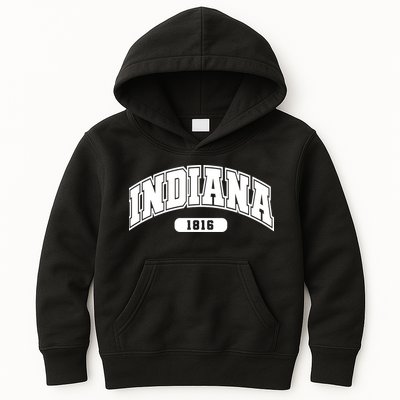 Indiana Collegiate Style 1816 Kids Hoodie