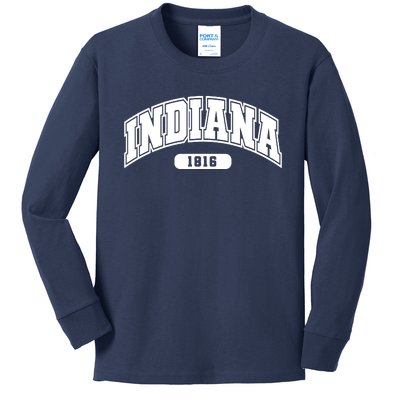 Indiana Collegiate Style 1816 Kids Long Sleeve Shirt