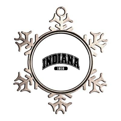 Indiana Collegiate Style 1816 Metallic Star Ornament