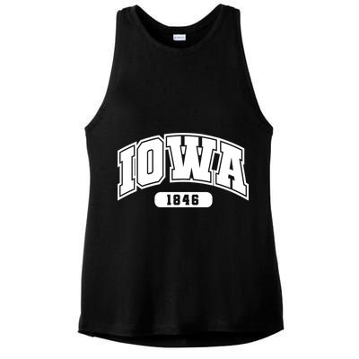 Iowa Collegiate Style 1846 Ladies PosiCharge Tri-Blend Wicking Tank