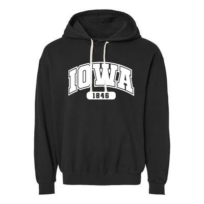 Iowa Collegiate Style 1846 Garment-Dyed Fleece Hoodie