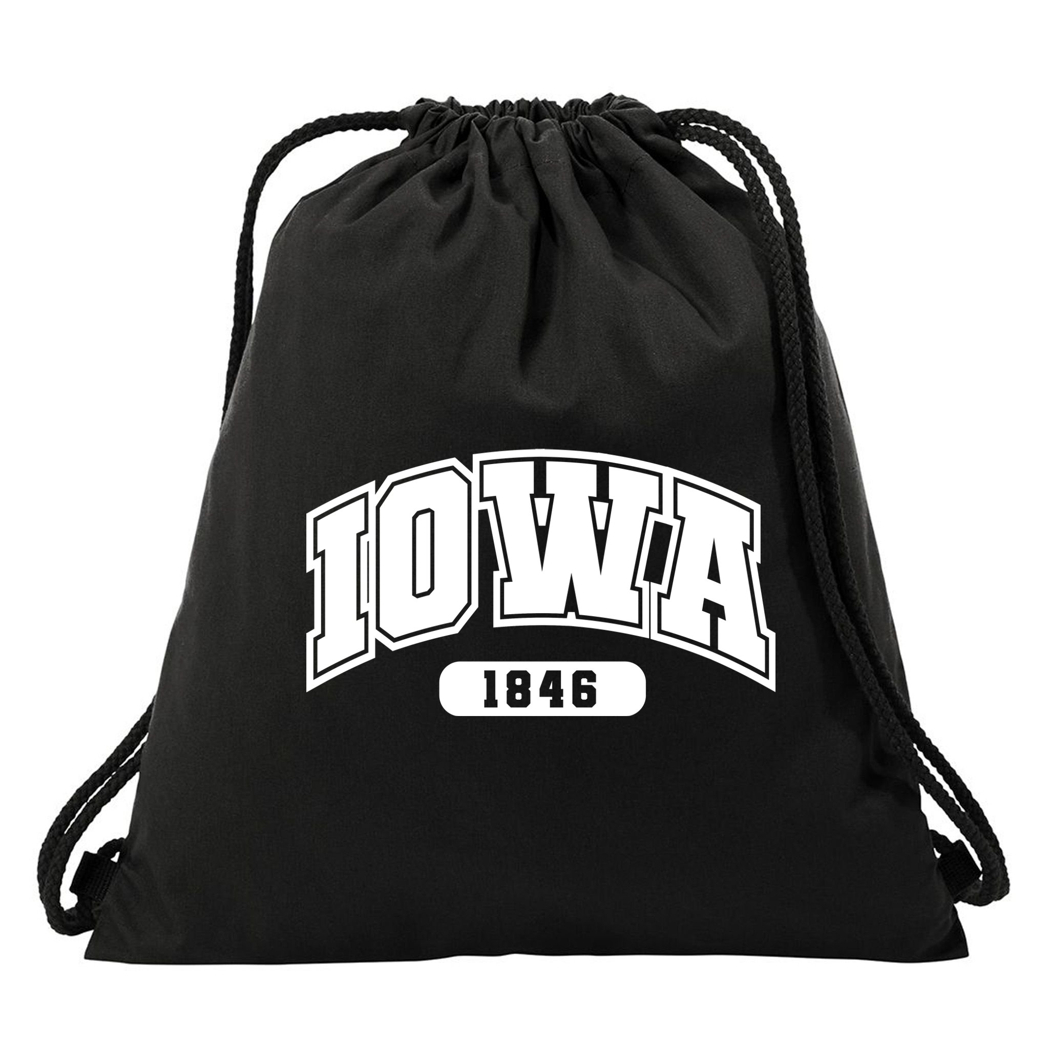 Iowa Collegiate Style 1846 Drawstring Bag