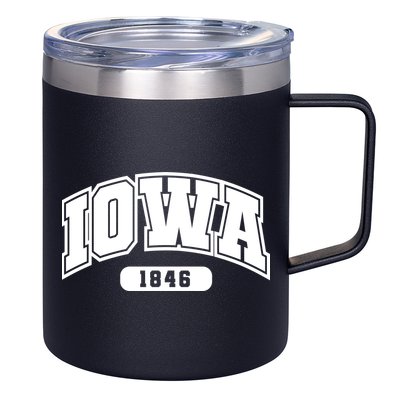 Iowa Collegiate Style 1846 12oz Stainless Steel Coffee Mug