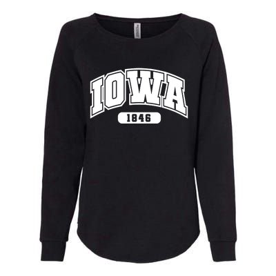 Iowa Collegiate Style 1846 Womens California Wash Sweatshirt