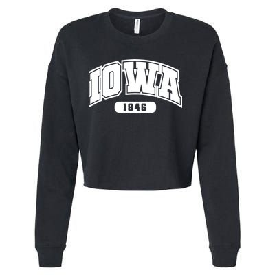 Iowa Collegiate Style 1846 Cropped Pullover Crew