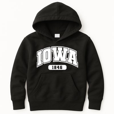 Iowa Collegiate Style 1846 Kids Hoodie