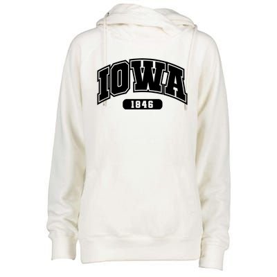 Iowa Collegiate Style 1846 Womens Funnel Neck Pullover Hood