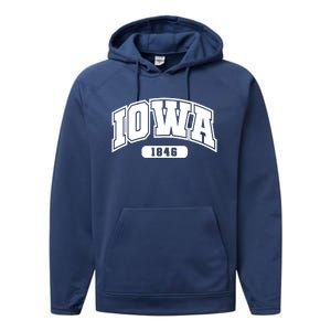 Iowa Collegiate Style 1846 Performance Fleece Hoodie