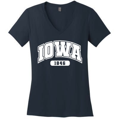 Iowa Collegiate Style 1846 Women's V-Neck T-Shirt