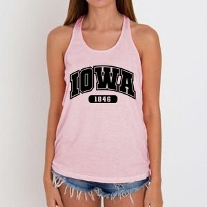 Iowa Collegiate Style 1846 Women's Knotted Racerback Tank