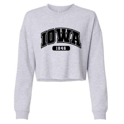 Iowa Collegiate Style 1846 Cropped Pullover Crew