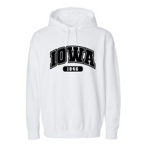 Iowa Collegiate Style 1846 Garment-Dyed Fleece Hoodie