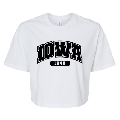 Iowa Collegiate Style 1846 Bella+Canvas Jersey Crop Tee