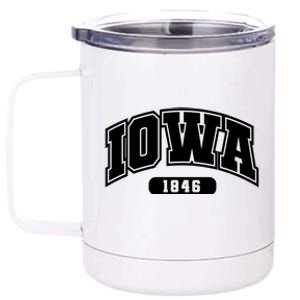 Iowa Collegiate Style 1846 12 oz Stainless Steel Tumbler Cup