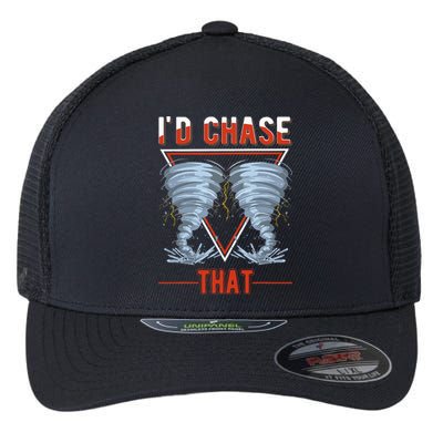 ID Chase That Tornado Storm Chaser Flexfit Unipanel Trucker Cap