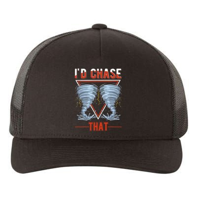 ID Chase That Tornado Storm Chaser Yupoong Adult 5-Panel Trucker Hat