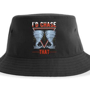 ID Chase That Tornado Storm Chaser Sustainable Bucket Hat