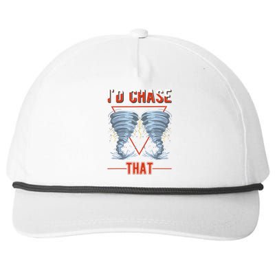 ID Chase That Tornado Storm Chaser Snapback Five-Panel Rope Hat