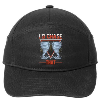 ID Chase That Tornado Storm Chaser 7-Panel Snapback Hat