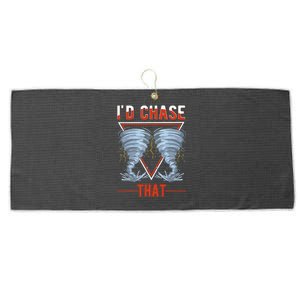 ID Chase That Tornado Storm Chaser Large Microfiber Waffle Golf Towel