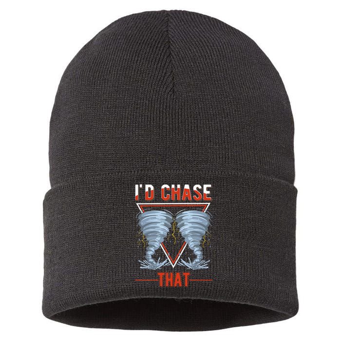 ID Chase That Tornado Storm Chaser Sustainable Knit Beanie