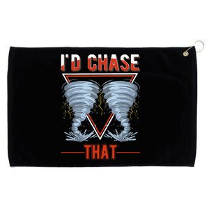 ID Chase That Tornado Storm Chaser Grommeted Golf Towel