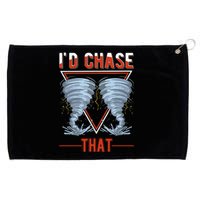 ID Chase That Tornado Storm Chaser Grommeted Golf Towel