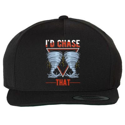 ID Chase That Tornado Storm Chaser Wool Snapback Cap