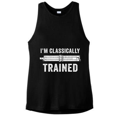 IM Classically Trained Slide Rule Mechanical Analog Gift Ladies PosiCharge Tri-Blend Wicking Tank