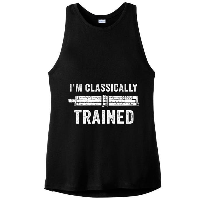 IM Classically Trained Slide Rule Mechanical Analog Gift Ladies PosiCharge Tri-Blend Wicking Tank