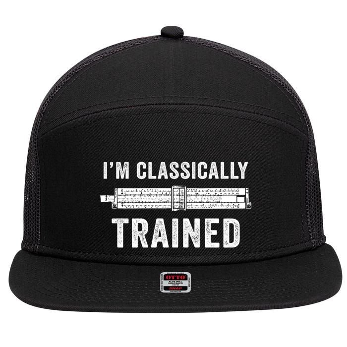 IM Classically Trained Slide Rule Mechanical Analog Gift 7 Panel Mesh Trucker Snapback Hat