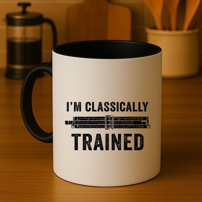 IM Classically Trained Slide Rule Mechanical Analog Gift Mug