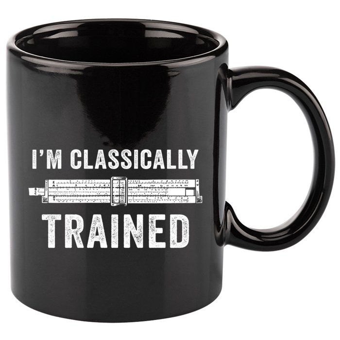 IM Classically Trained Slide Rule Mechanical Analog Gift 11oz C Handle Ceramic Mug