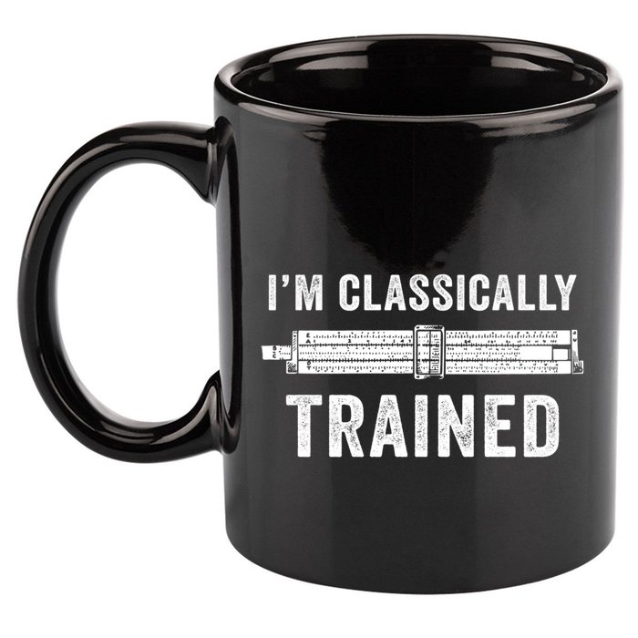 IM Classically Trained Slide Rule Mechanical Analog Gift 11oz C Handle Ceramic Mug