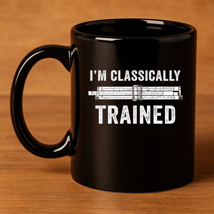 IM Classically Trained Slide Rule Mechanical Analog Gift 11oz C Handle Ceramic Mug
