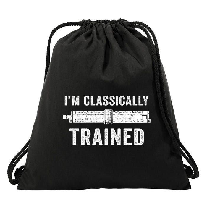 IM Classically Trained Slide Rule Mechanical Analog Gift Drawstring Bag