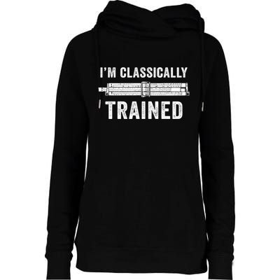 IM Classically Trained Slide Rule Mechanical Analog Gift Womens Funnel Neck Pullover Hood