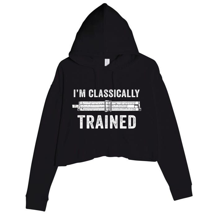 IM Classically Trained Slide Rule Mechanical Analog Gift Crop Fleece Hoodie