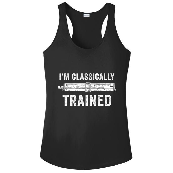 IM Classically Trained Slide Rule Mechanical Analog Gift Ladies PosiCharge Competitor Racerback Tank
