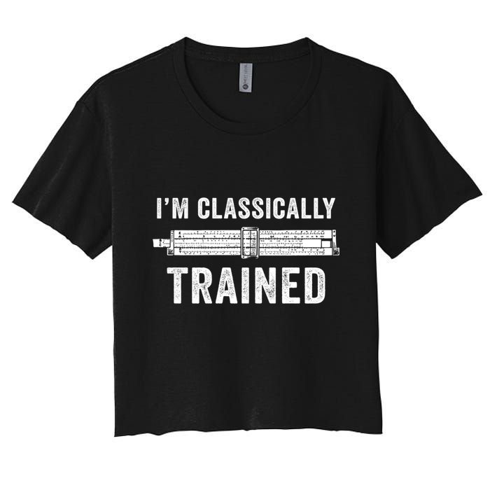 IM Classically Trained Slide Rule Mechanical Analog Gift Crop Top