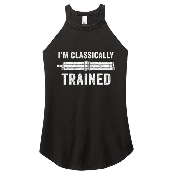 IM Classically Trained Slide Rule Mechanical Analog Gift Women's Perfect Tri Rocker Tank