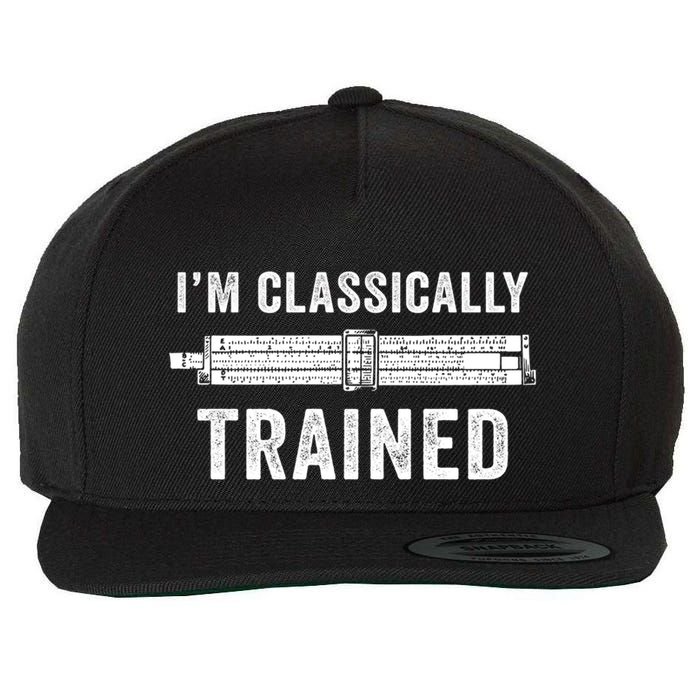 IM Classically Trained Slide Rule Mechanical Analog Gift Wool Snapback Cap