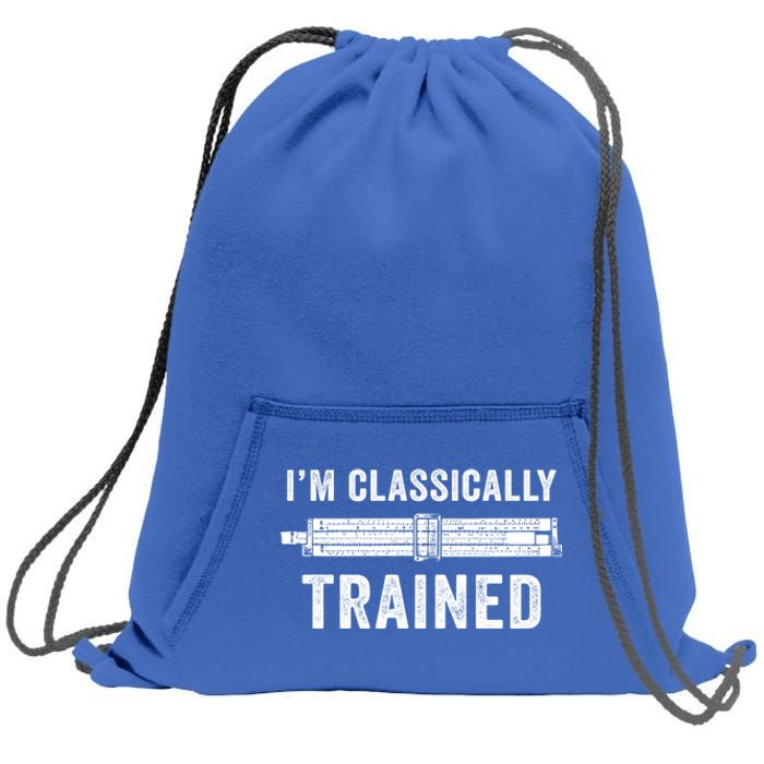 IM Classically Trained Slide Rule Mechanical Analog Gift Sweatshirt Cinch Pack Bag