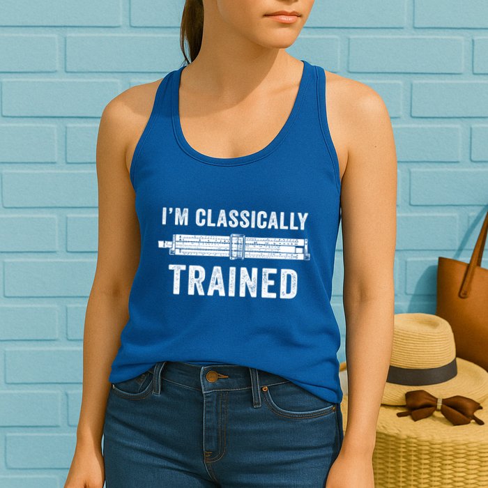 IM Classically Trained Slide Rule Mechanical Analog Gift Womens Tank Top