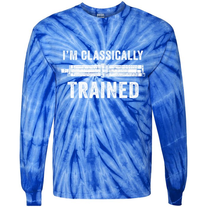 IM Classically Trained Slide Rule Mechanical Analog Gift Tie-Dye Long Sleeve Shirt