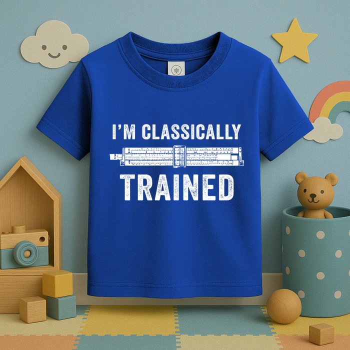IM Classically Trained Slide Rule Mechanical Analog Gift Toddler T-Shirt