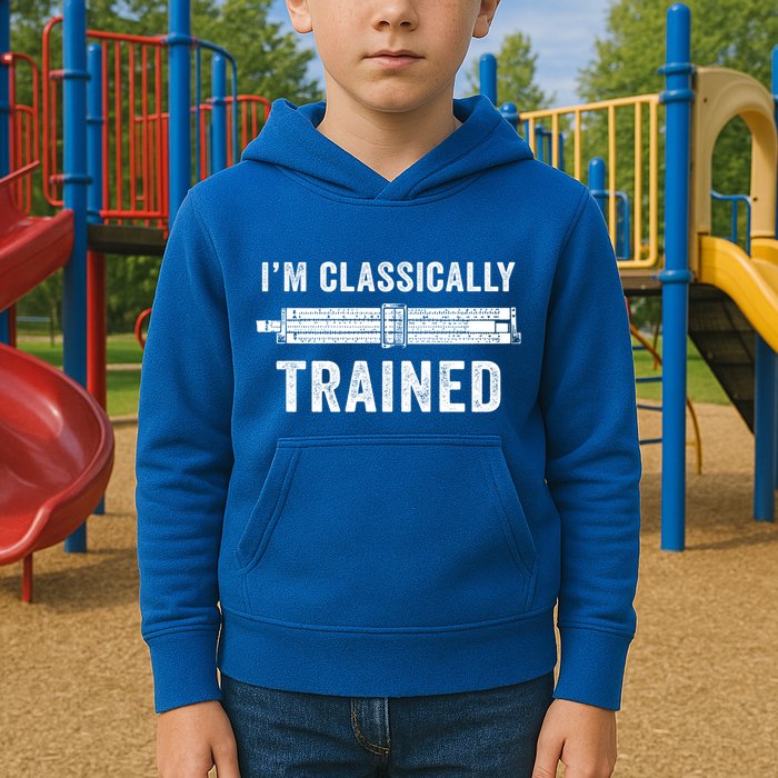 IM Classically Trained Slide Rule Mechanical Analog Gift Kids Hoodie