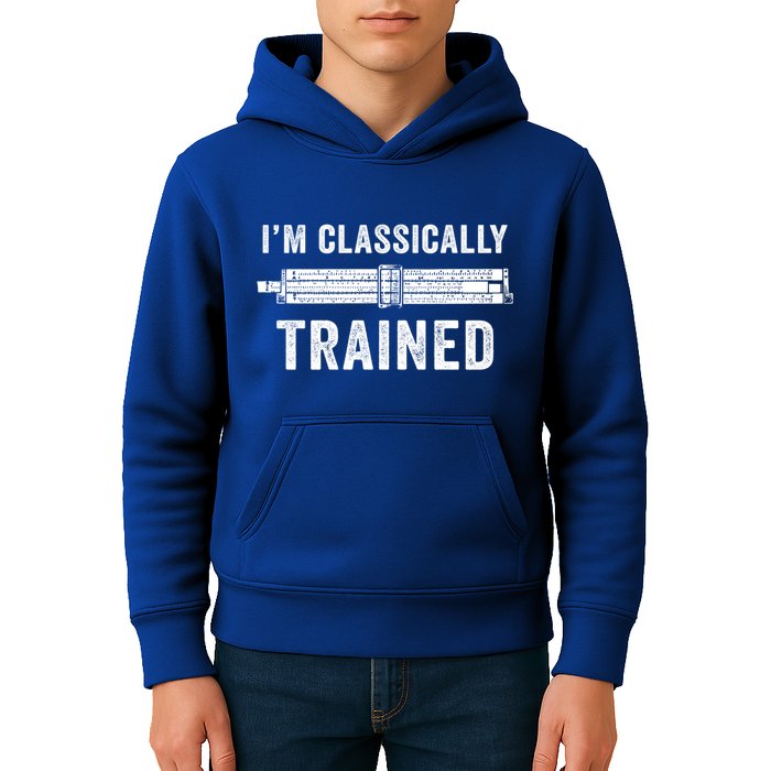 IM Classically Trained Slide Rule Mechanical Analog Gift Kids Hoodie